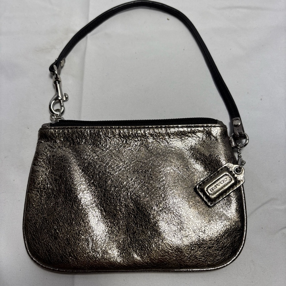 Coach Metallic Wristlet